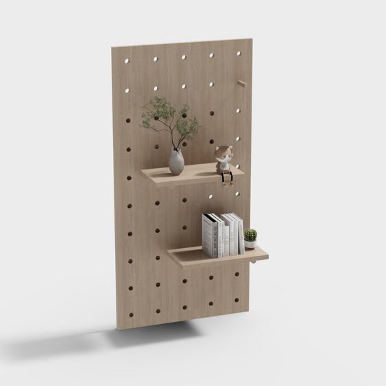 Flexible Wall-Mounted Bookshelf 3D model