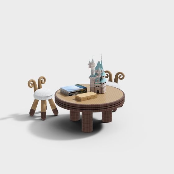 Fairy Tale Table and Chair 3D model