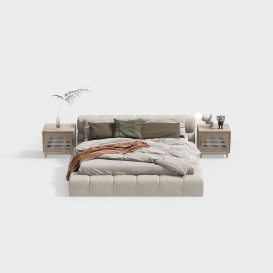 Cozy Retreat Bed Design 3D model