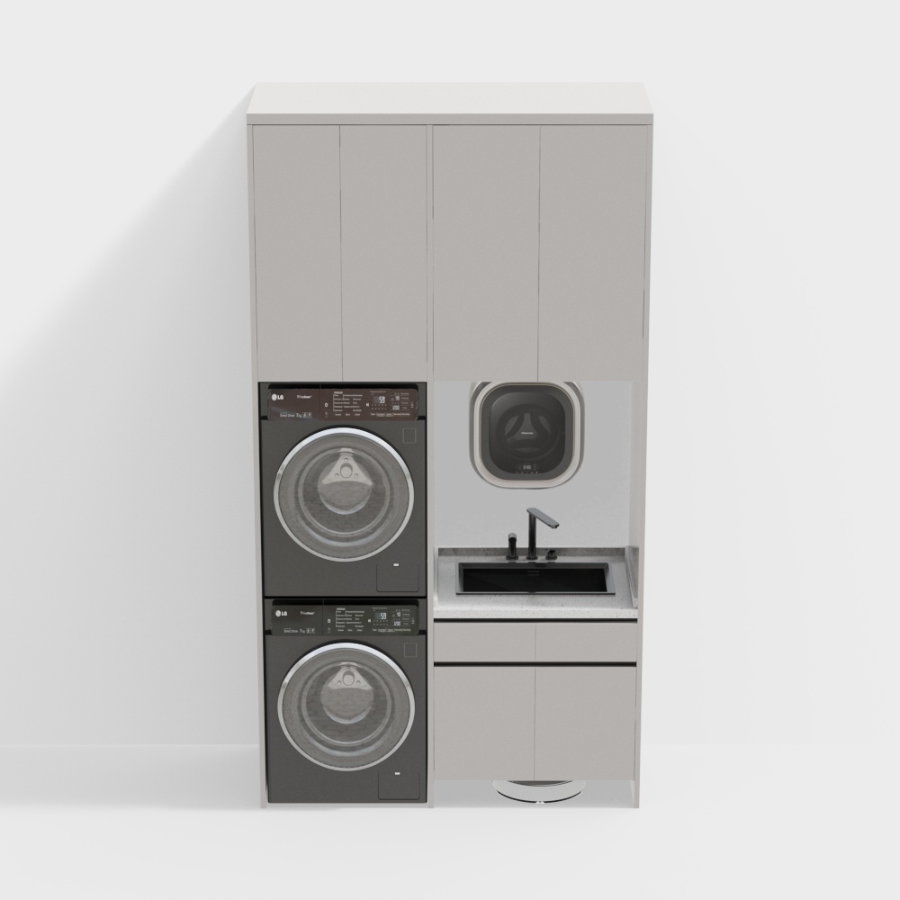 Modern washing machine cabinet
