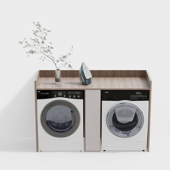 Minimalist Laundry Room 3D model