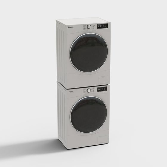 Haier Stacked Washer 3D model