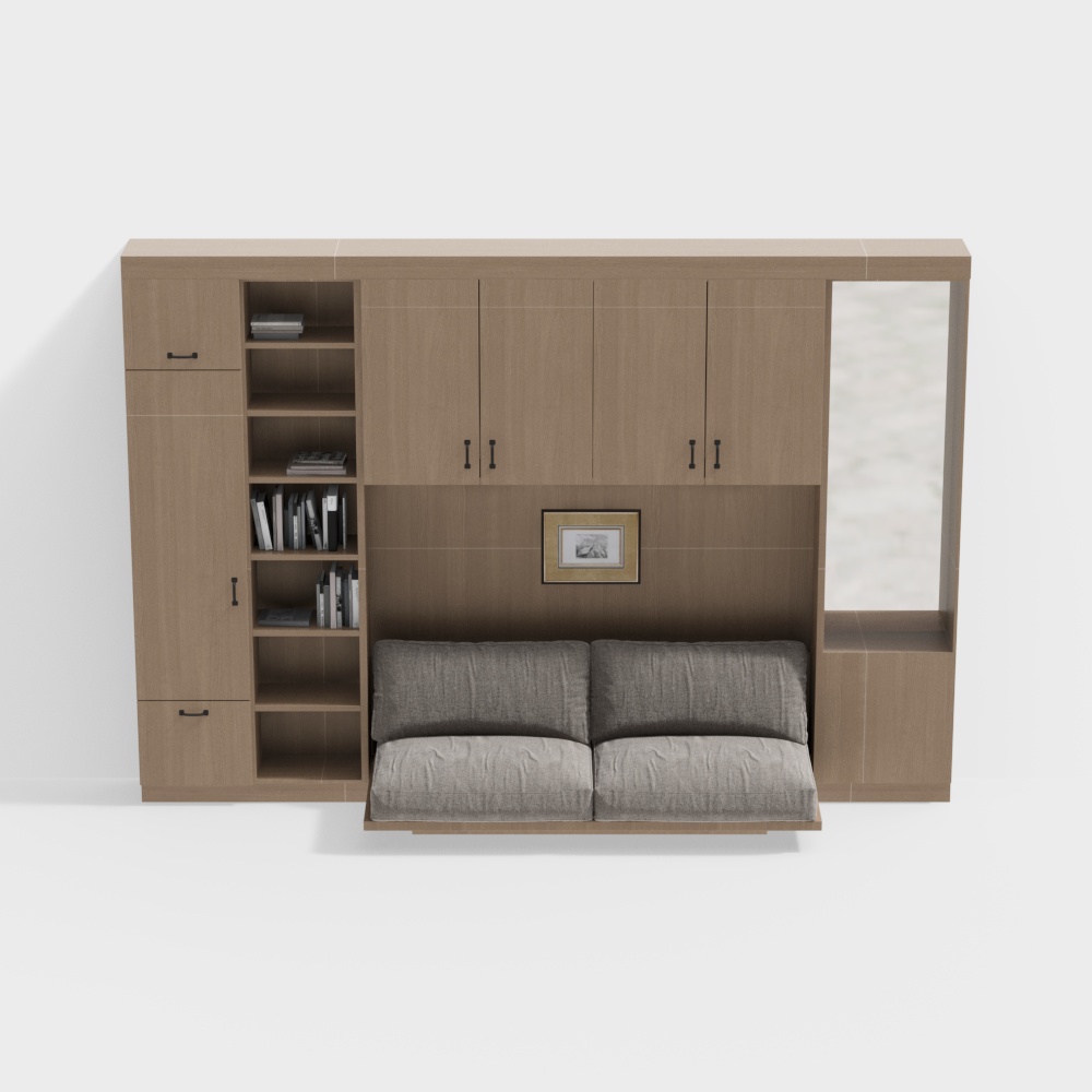 Wabi-sabi style double folding sofa