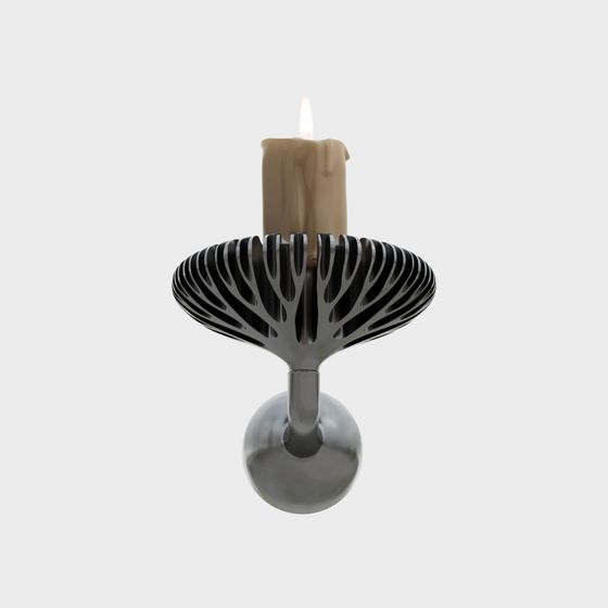 Artistic Low-Poly Candle Holder 3D Model