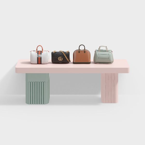 Stylish Handbag Display Stand 3D model