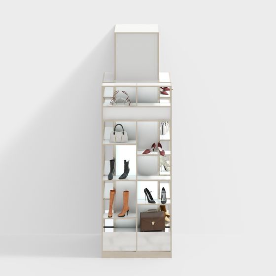Modern Minimalist Shoe Cabinet 3D model