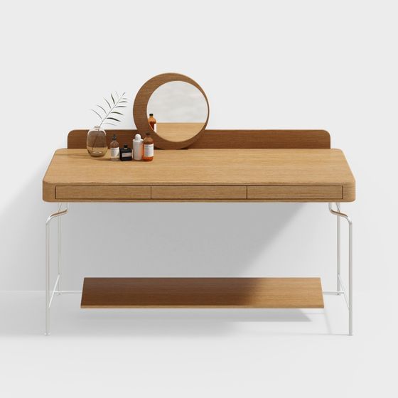 Stylish Minimalist Dressing Table 3D model