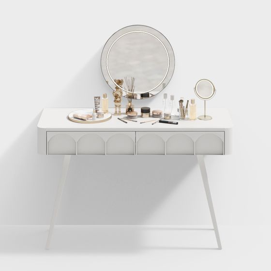 Elegant Minimalist Vanity Table 3D model