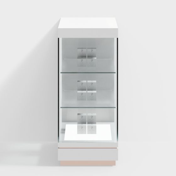 Elegant and Minimalist Display Cabinet 3D model