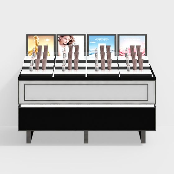 Stylish Cosmetic Display Cabinet 3D model