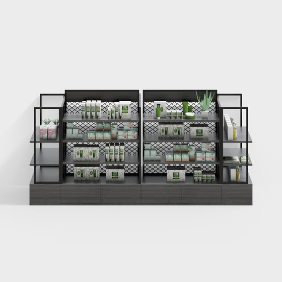 Stylish Minimalist Shelf 3D model for Modern Interiors