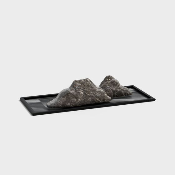 Low Poly Mountain Rock Landscape 3D Model