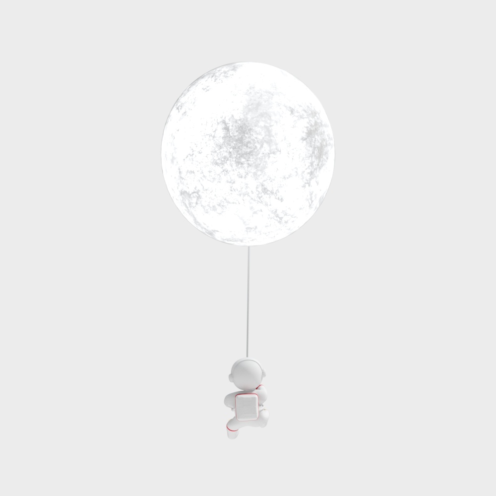 Moon Balloon Astronaut 3D model