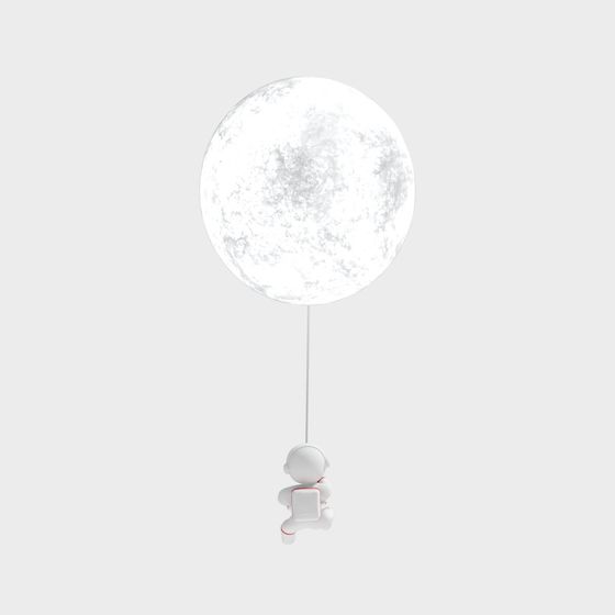 Moon Balloon Astronaut 3D model