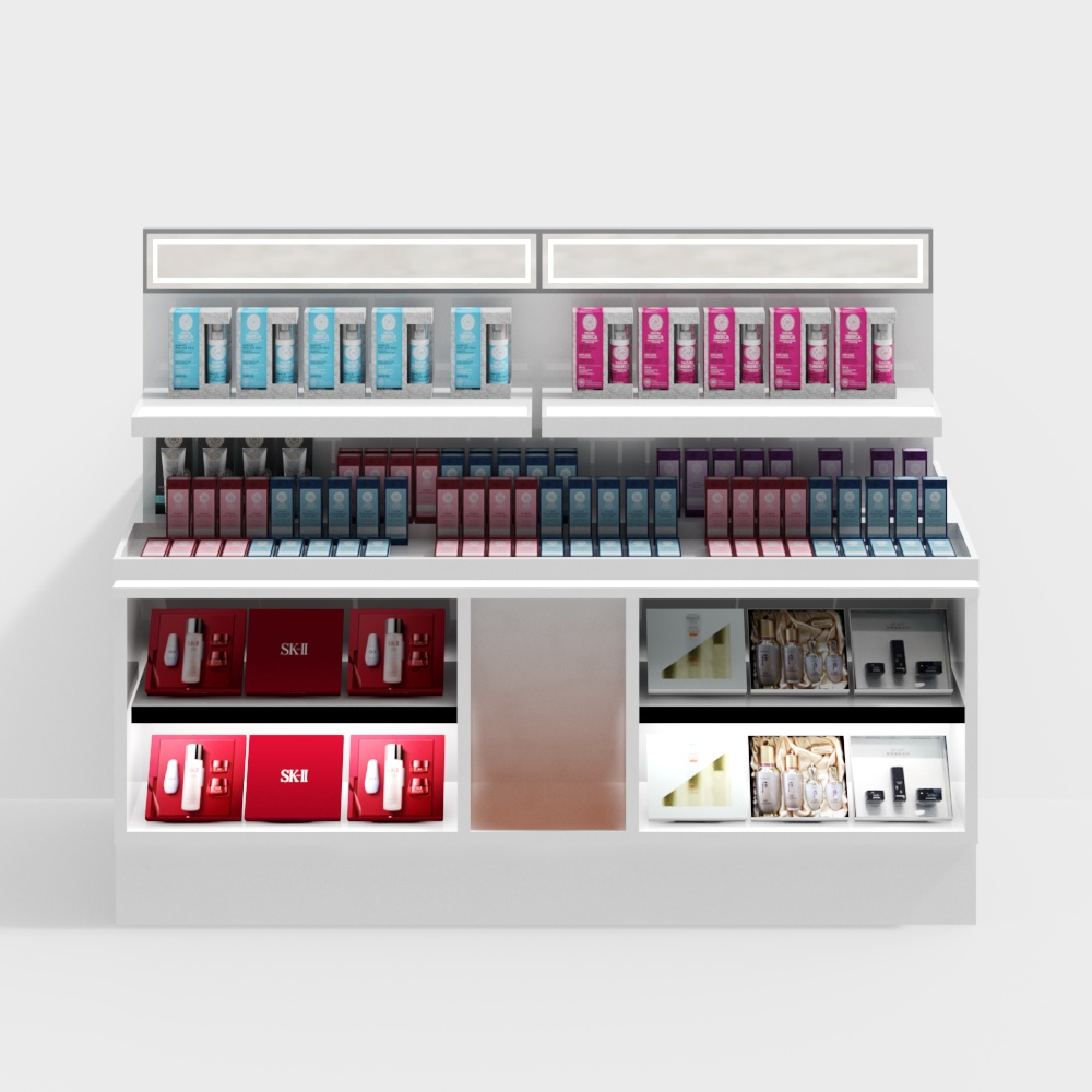 Elegant Cosmetic Display Cabinet 3D model