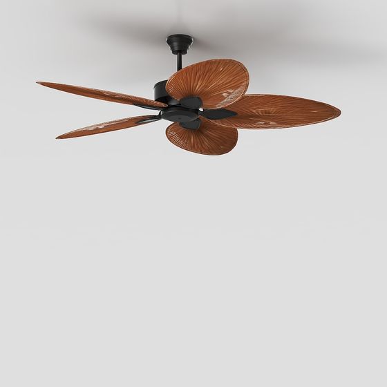 Artistic Low-Polygon Ceiling Fan 3D model