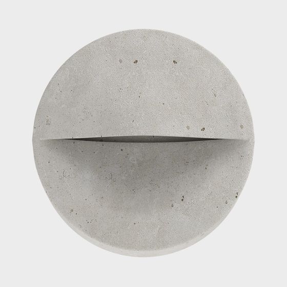 Minimalist Concrete Disc Shelf 3D model
