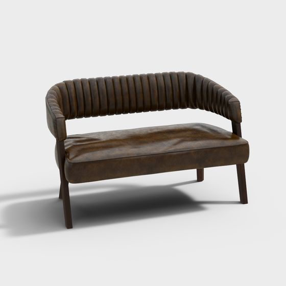 Retro Modern Bench 3D model