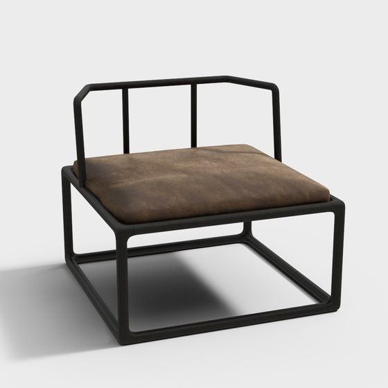 Industrial Style Lounge Chair 3D Model