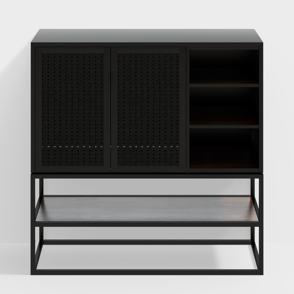 Tủ bên phong cách Wabi-Sabi