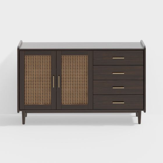 Elegant Mid-Century Modern Sideboard 3D model