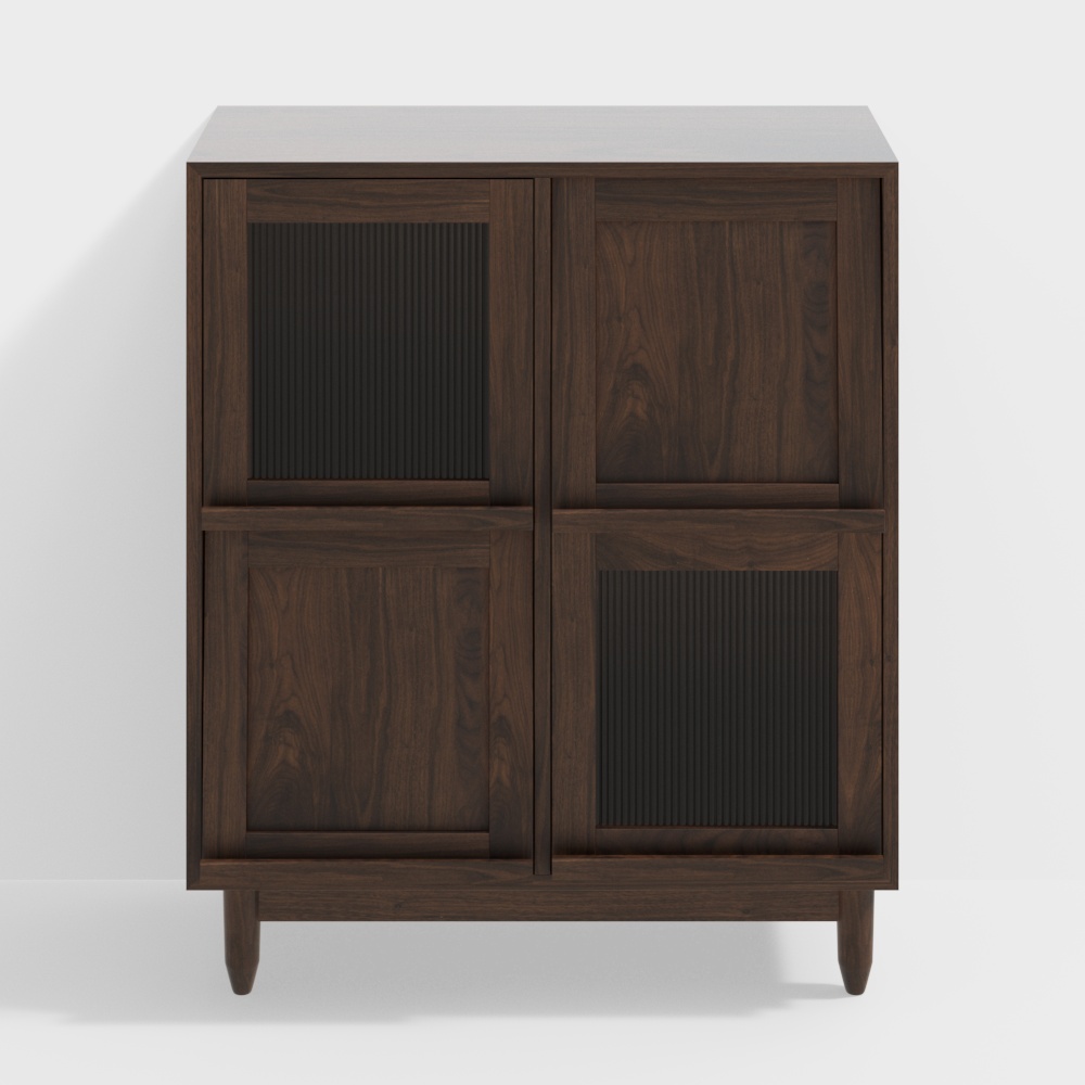 Tủ bên phong cách Wabi-Sabi