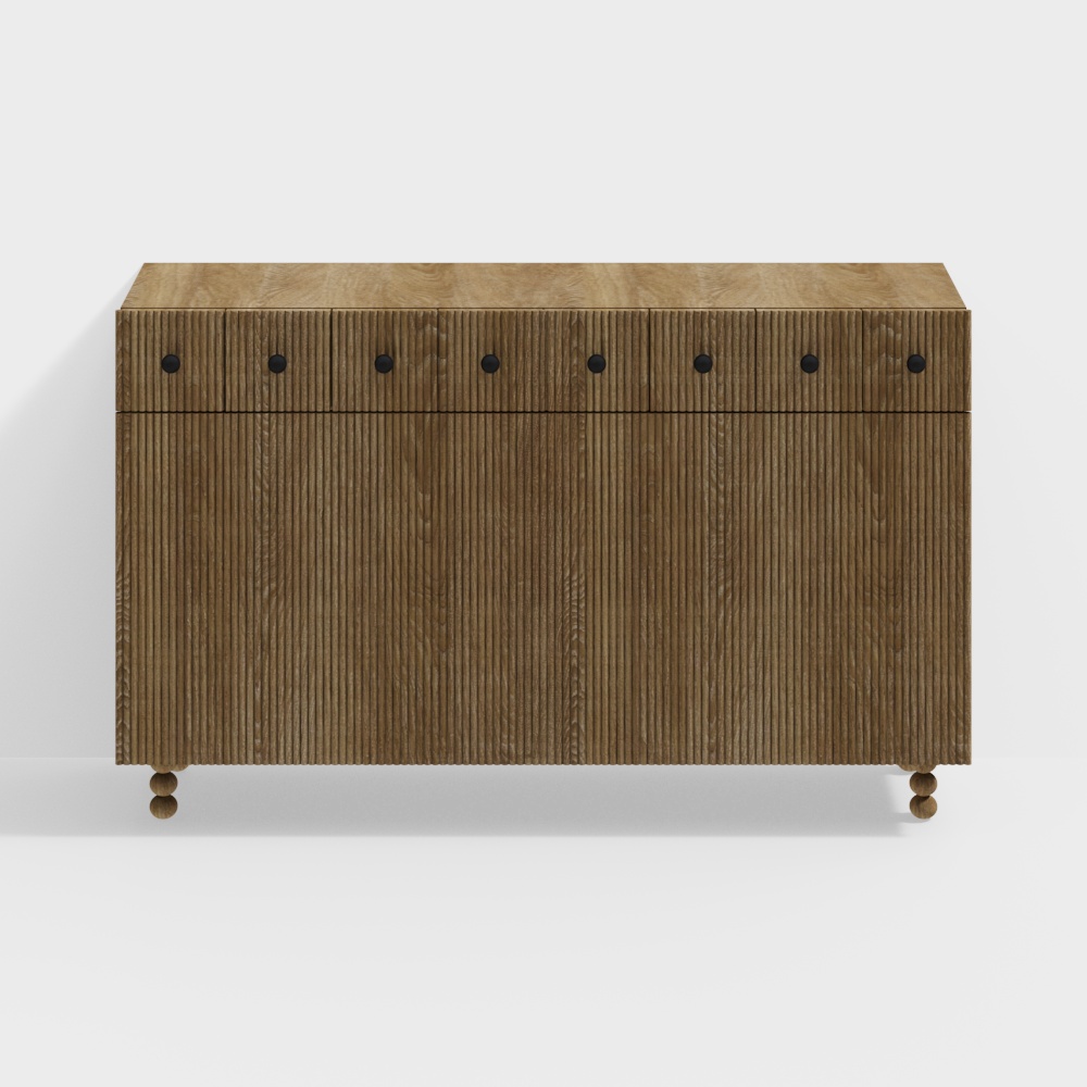 Tủ bên phong cách Wabi-Sabi