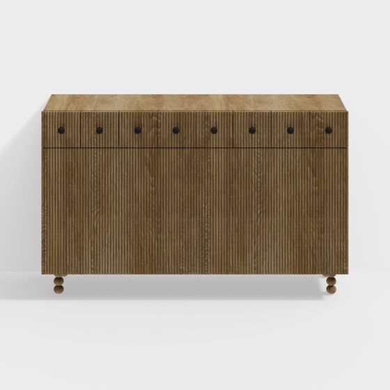 Tủ bên phong cách Wabi-Sabi