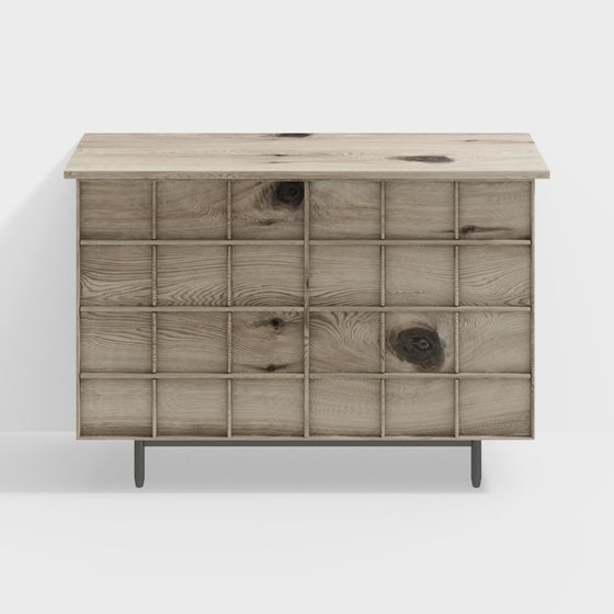 Wooden Drawer Cabinet 3D model for Elegant Spaces