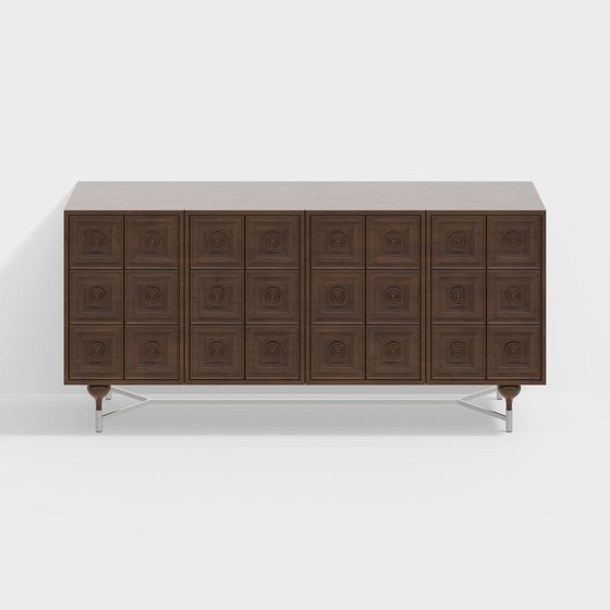 Mid-Century Modern Dresser 3D model
