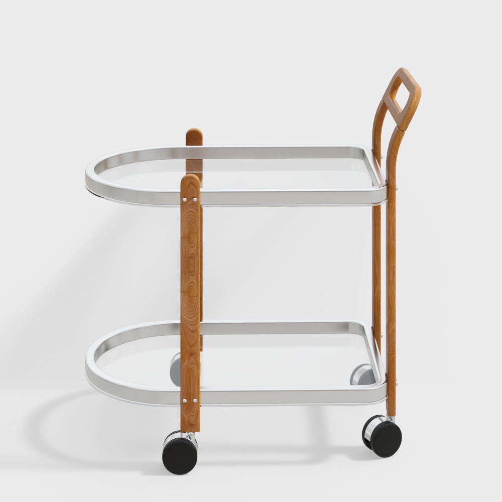 モダンな小型トロリーシェルフ