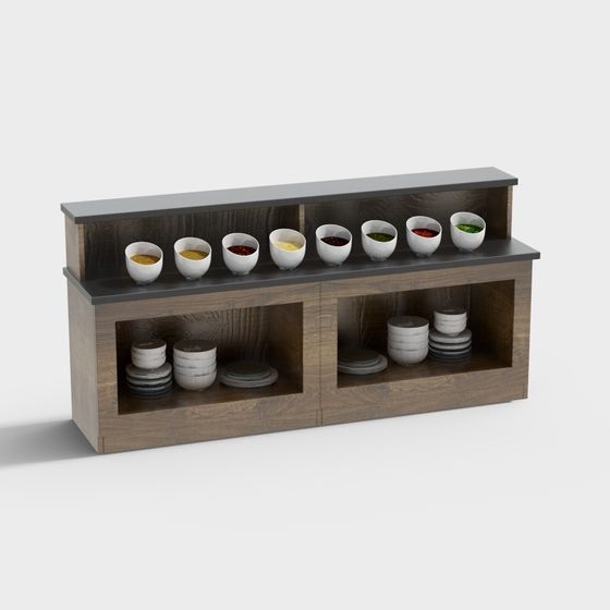 Stylish Sauce Bar 3D model for Modern Designs