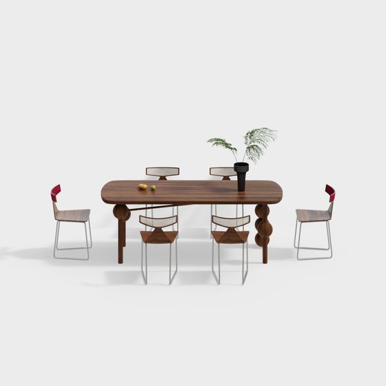 Wabi-Sabi Esstisch und Stuhl Set