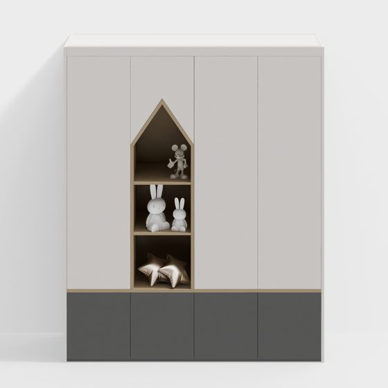 Fantasy Cottage Storage Cabinet 3D model