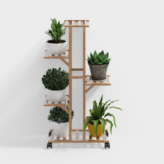 Elegant Plant Stand 3D model for Modern Interiors