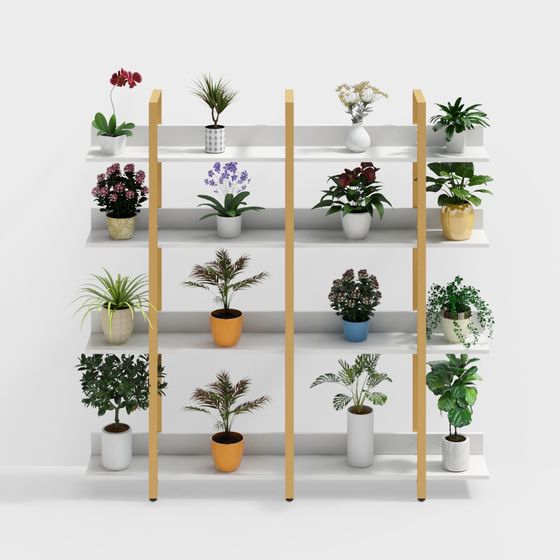 Stylish Plant Shelf 3D model for Modern Interiors