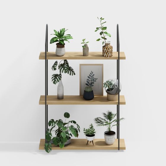 Greenery Shelf 3D model