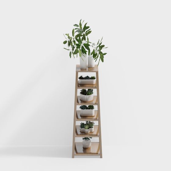Minimalist Plant Stand 3D model for Creative Spaces