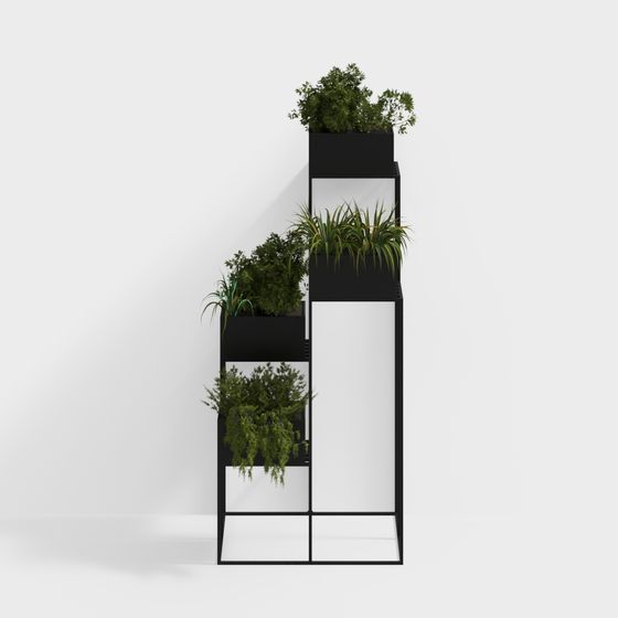 Urban Green Wall 3D model for Modern Spaces