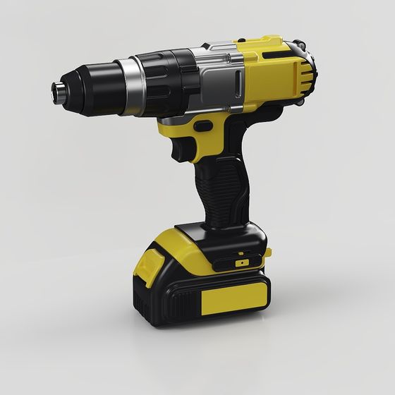 Stylish Low-Poly Drill 3D model Design