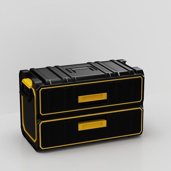 Stylish Toolbox 3D Model for Industrial Aesthetics