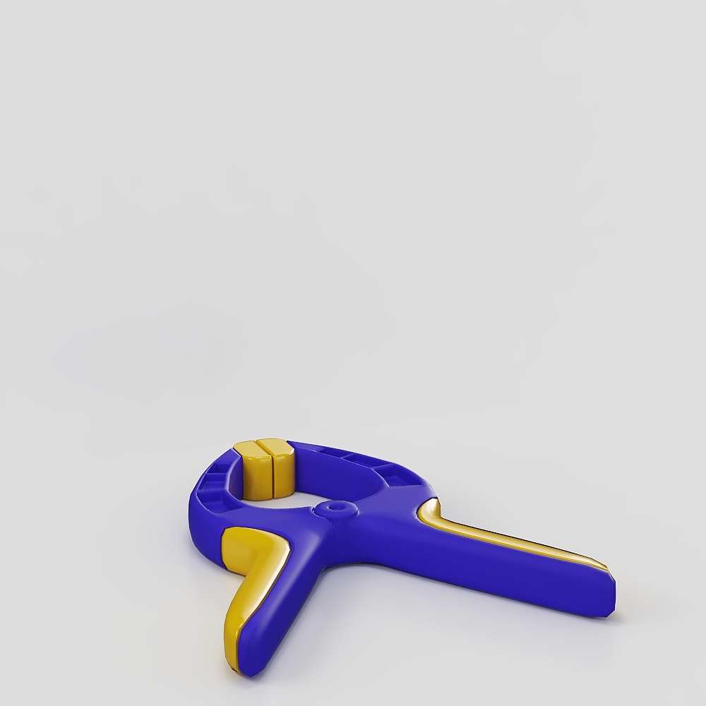 Futuristic 3D Model of a Clamp Tool