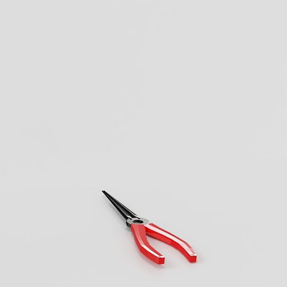 Red Precision Pliers 3D model for Creative Projects