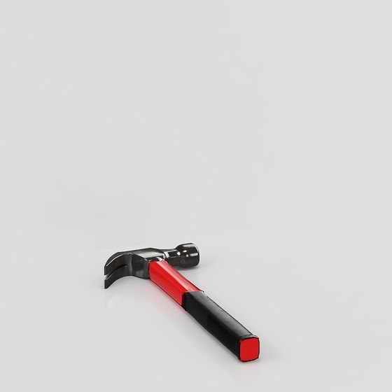 Stylish Low-Polygon Hammer 3D model