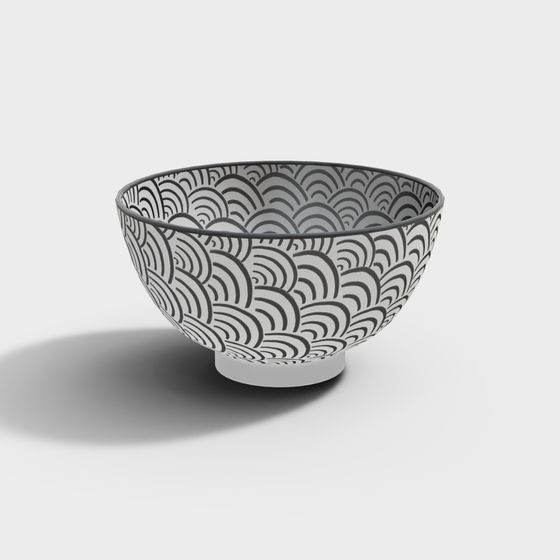 Wavy Pattern Bowl 3D model