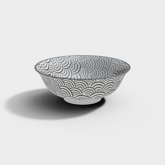 Wavy Pattern Bowl 3D model