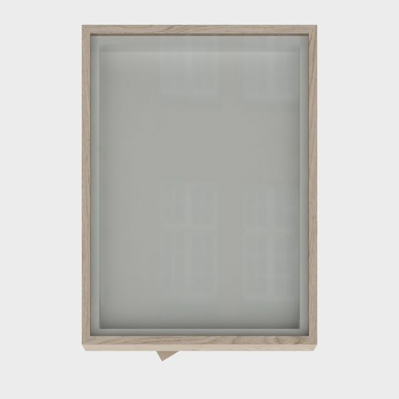 Elegant Wooden Frame Display Cabinet 3D model