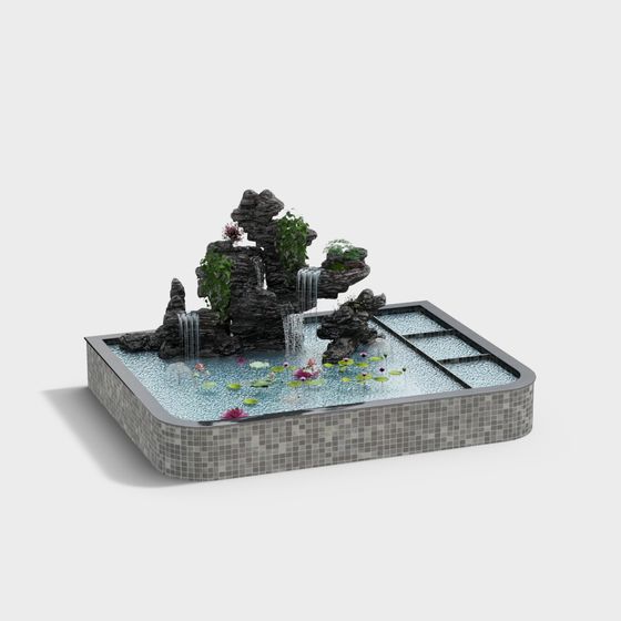 Landscape Sketch Fish Pond