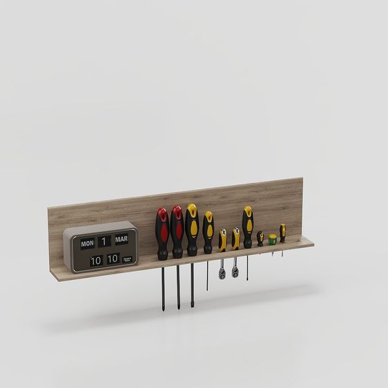 Modern Low-Polygon Tool Rack 3D model