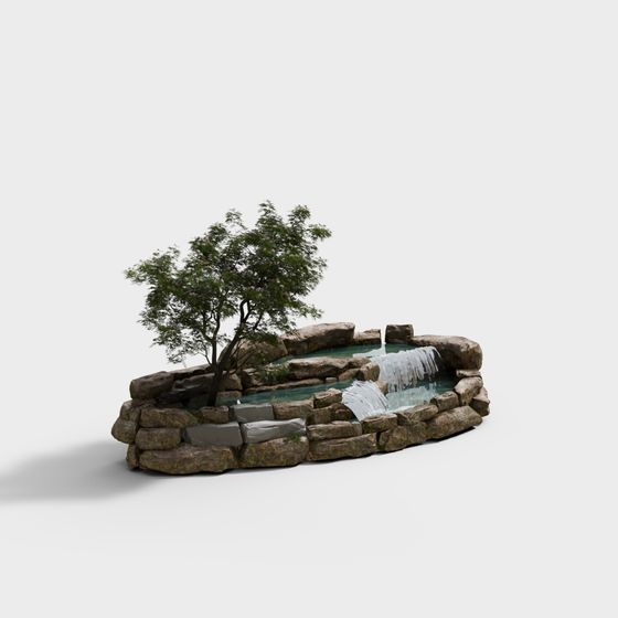 Piscine de croquis paysager